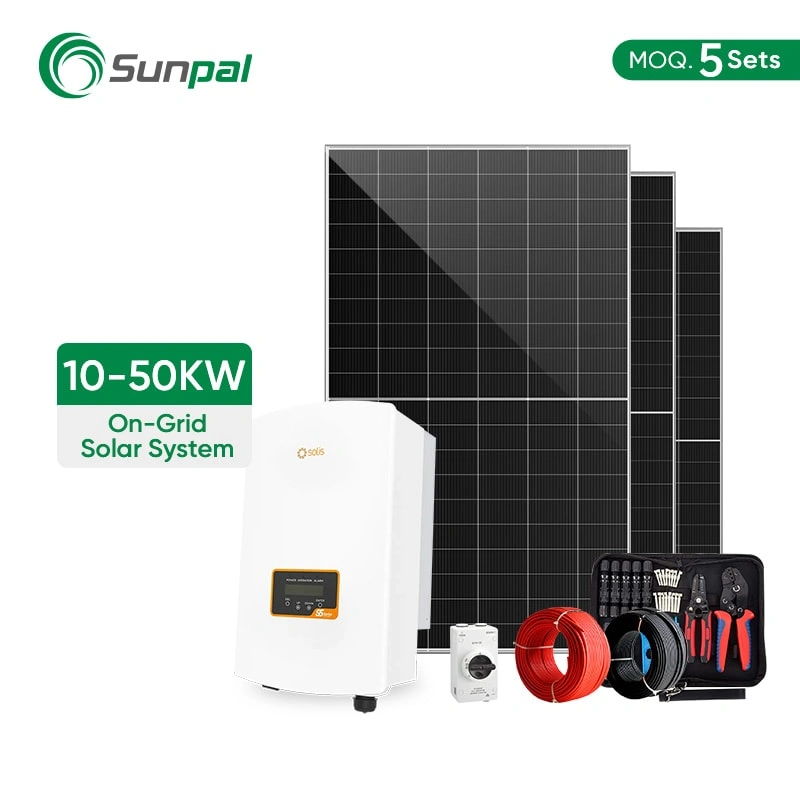 10KW 50KW On-Grid Solar System for Residential Commercial Use Sunpal Supplier