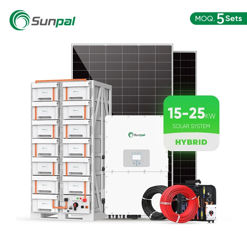 Off Grid Hybrid Complete Solar System 15kW 20kW 25kW All in One Solar Panels Energy System Price for Home Manufacturer