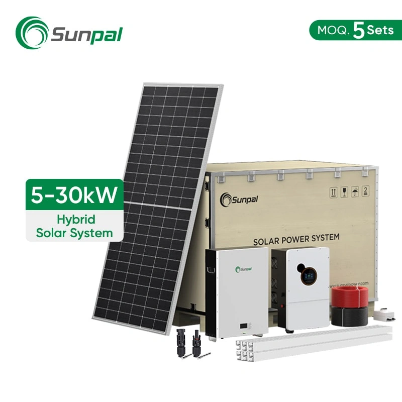 5-30kW Solar Power Energy Storage System With Panels Sunpal Popular Hybrid Off-Grid Solar System Complete Manufacturer