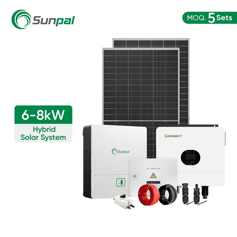 Sunpal 6kW 8kW Hybrid Solar Panel System Complete Kit