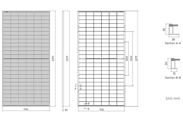 Efficient 580-590W Bifacial Double Glass Solar Module Manufacturer