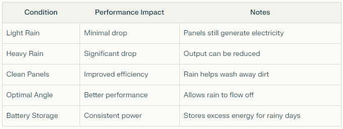 Harnessing the Clouds: Solar Power Performance on Rainy Days