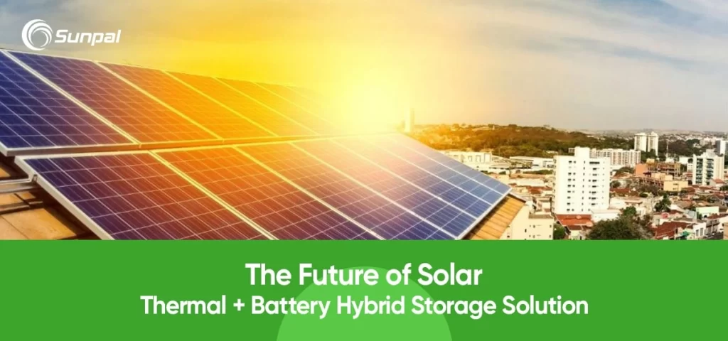 Visual representation of "Thermal + Battery Hybrid Storage: The Ultimate Solar Solution."