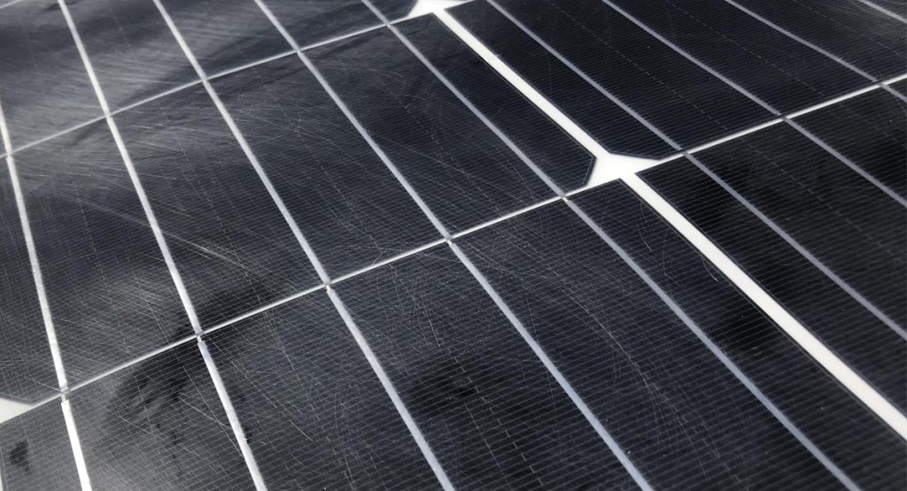 Solar panels micro-abrasions on surface