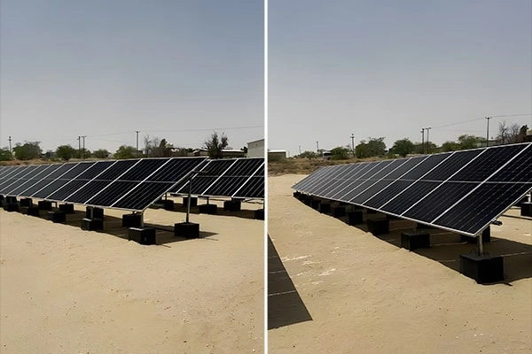 150kW Solar Panels Installed on Ground Face to South