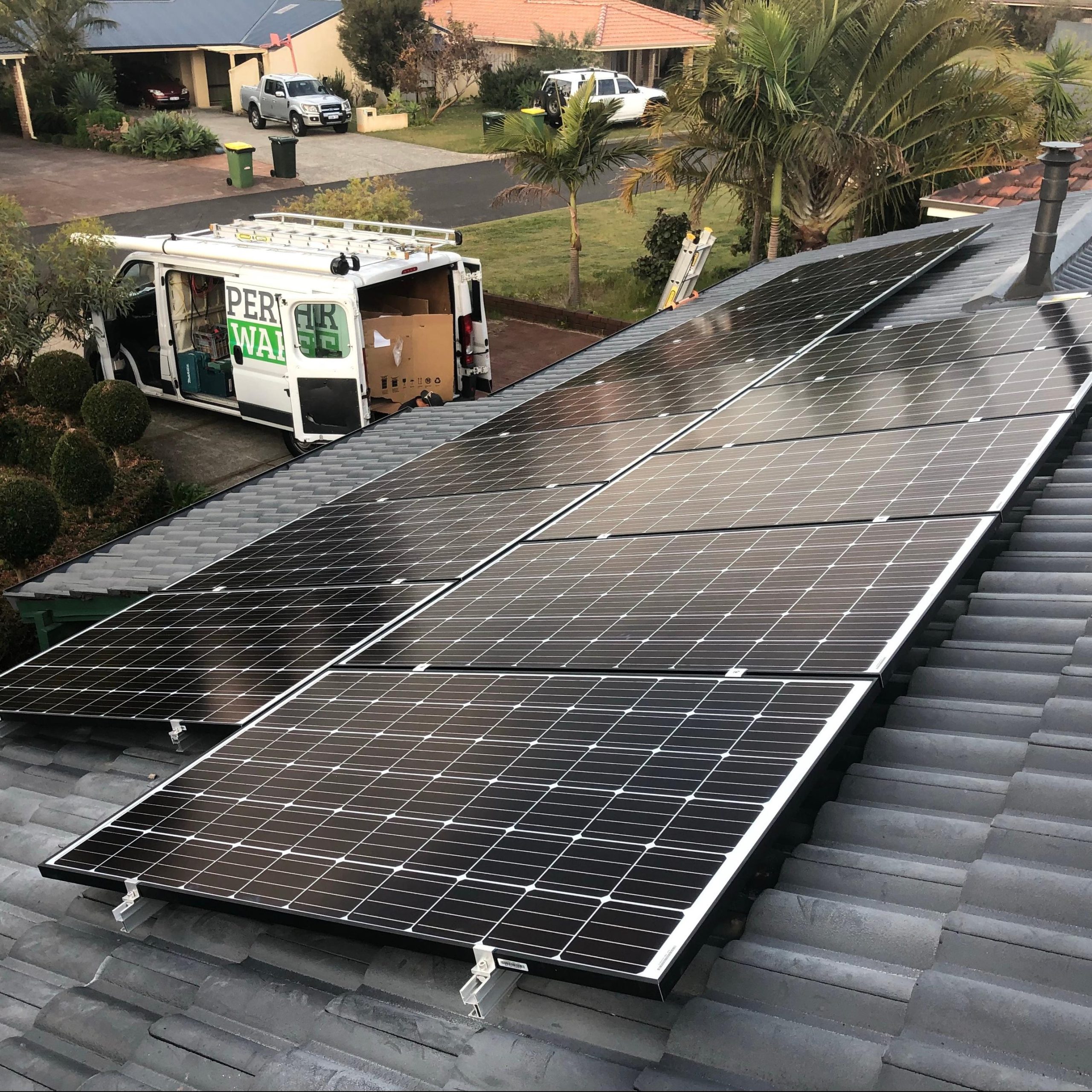 Commercial Solar Setup With TOPCON Panels In Australia.