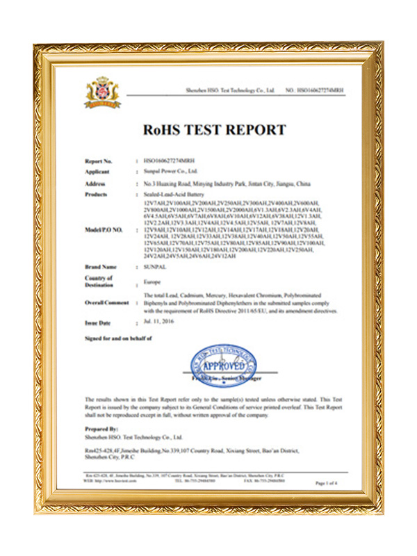 RoHS certification