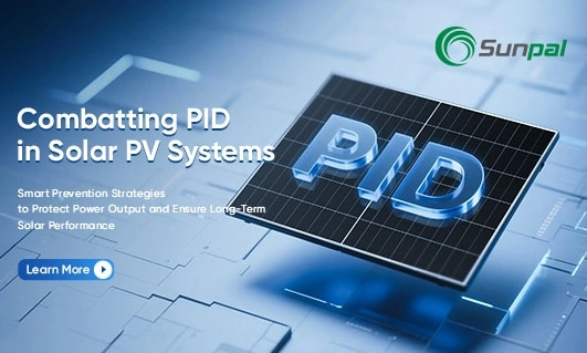 Solar panel with large glowing 