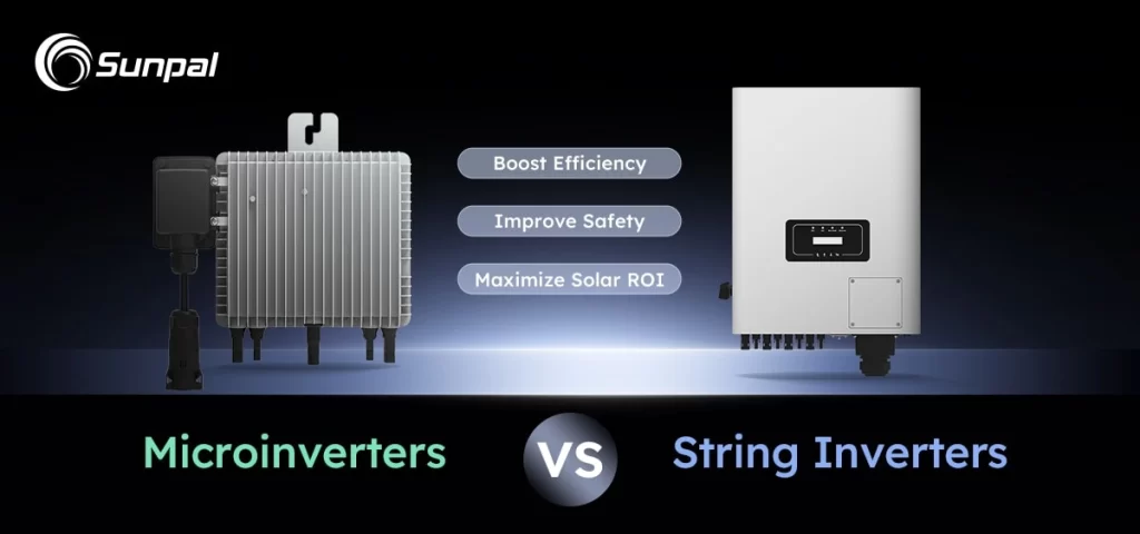 Due tipi di inverter solari esposti, con particolare attenzione all'aumento dell'efficienza, al miglioramento della sicurezza e alla massimizzazione del ROI.